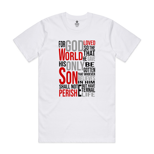 White God So Loved The World Christian T-Shirt Front Side